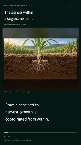 The signals within a sugarcane plant