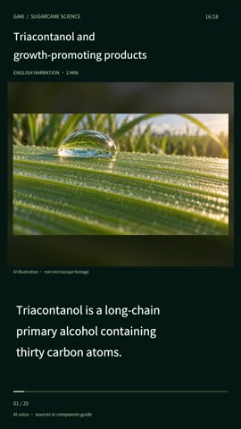 Triacontanol and growth-promoting products