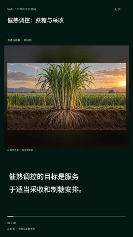 催熟调控：蔗糖与采收