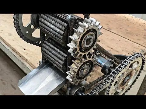 回收材料制作甘蔗榨汁机