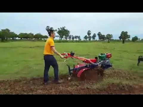 甘蔗动力中耕机除草与培土